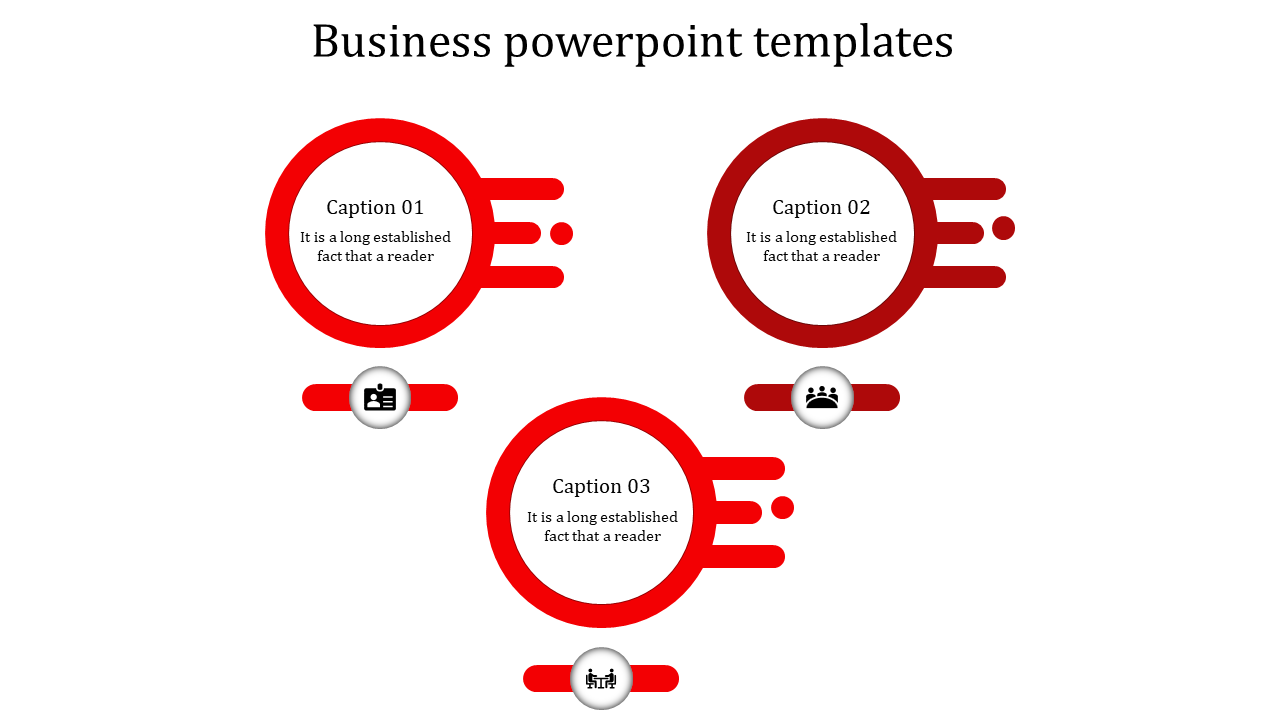 Stunning Business PowerPoint Templates In Red Color Slide